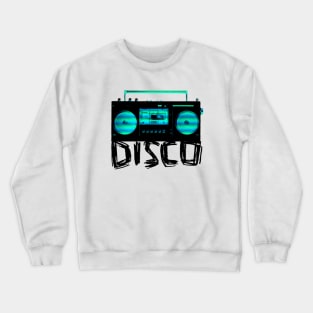 Music Vintage Disco Radio for Disco Party Crewneck Sweatshirt